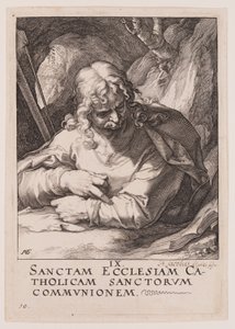 小さき聖ヤコブ、キリスト、使徒、聖パウロと信条より 作： Hendrick Goltzius