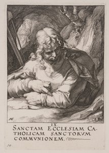 小さき聖ヤコブ、キリスト、使徒、聖パウロと信条より 作： Hendrick Goltzius