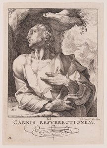 聖ユダ・タデオ、キリスト、使徒、聖パウロと信条より 作： Hendrick Goltzius