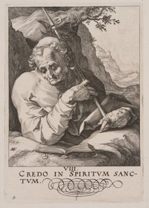 聖マタイ、キリスト、使徒、聖パウロと信条より 作： Hendrick Goltzius