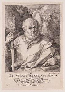 聖マティアス、キリスト、使徒、聖パウロと信条より 作： Hendrick Goltzius