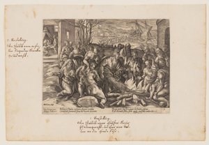 毒蛇にかまれた聖パウロ（使徒言行録より） 作： Hendrick Goltzius