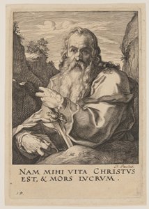 聖パウロ、キリスト、使徒、聖パウロと信条より 作： Hendrick Goltzius