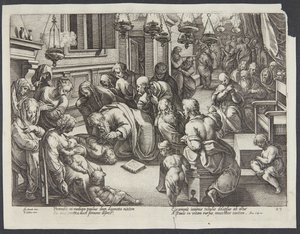 聖パウロはユーティコスを育てた 作： Hendrick Goltzius
