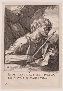 聖トマス、キリスト、使徒、聖パウロと信条より 作： Hendrick Goltzius