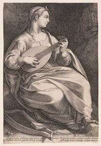 踊りのミューズ、テルプシコーレ（『9人のミューズ』より 作： Hendrick Goltzius