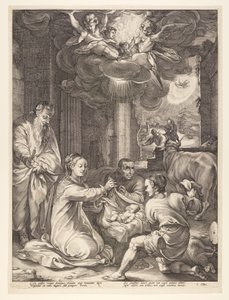 羊飼いたちの礼拝（『キリストの誕生と初期の生涯』より 作： Hendrick Goltzius