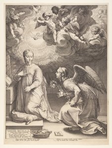 受胎告知（『キリストの誕生と生涯』より 作： Hendrick Goltzius