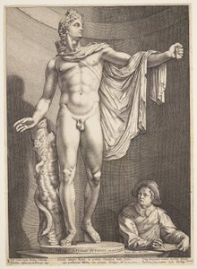 ベルヴェデーレのアポロ、ローマの3つの有名なアンティーク像より 作： Hendrick Goltzius