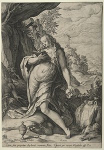 苦行のマグダレン 作： Hendrick Goltzius
