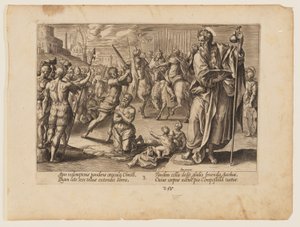 聖ヤコブの殉教（『キリストと使徒の殉教』より 作： Hendrick Goltzius