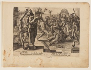 聖マティアスの殉教（『キリストと使徒の殉教』より 作： Hendrick Goltzius