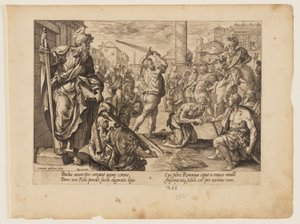 聖パウロの殉教（『キリストと使徒たちの殉教』より 作： Hendrick Goltzius