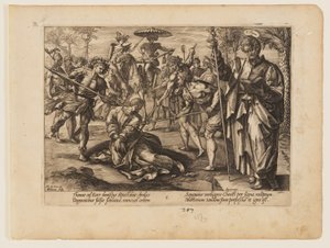 聖トマスの殉教（『キリストと使徒たちの殉教』より 作： Hendrick Goltzius
