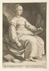 九つのミューズ: クリオ、9 つのシリーズの 4 位 作： Hendrick Goltzius