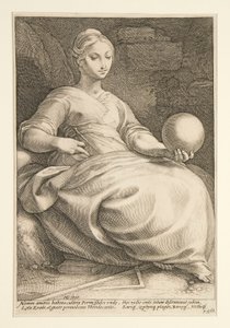 The Nine Muses: Erato, #7 in the series of 9 作： Hendrick Goltzius