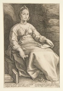 9人のミューズ: メルポメネー、全9作品中3位 作： Hendrick Goltzius