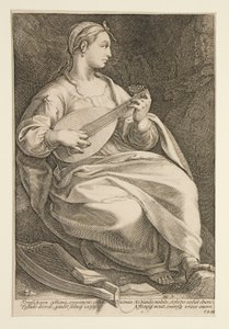 The Nine Muses: Terpsichore, 9 のシリーズの 5 位 作： Hendrick Goltzius