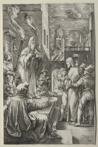 情熱：カイアファの前のキリスト 作： Hendrick Goltzius