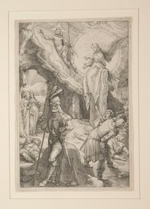 The Resurrection, from The Passion, #12 in a series of 12 engraving 作： Hendrick Goltzius
