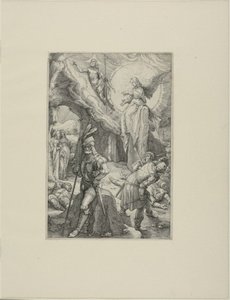 復活、「キリストの受難」のプレート 12 作： Hendrick Goltzius