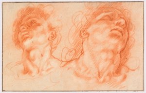 ラオコーンの息子たちというアンティークにちなんだ2人の男性の頭部 作： Hendrick Goltzius