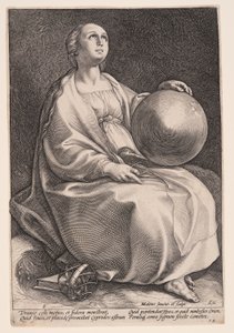 天文学のミューズ、ウラニア（『9人のミューズ』より 作： Hendrick Goltzius