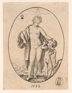 ヴィーナスとキューピッド 作： Hendrick Goltzius