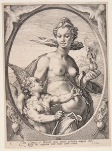 ヴィーナスとアモール、異教の三神または女神より 作： Hendrick Goltzius