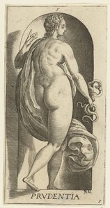 注意 プルデンシア (オブジェクトのタイトル) 七つの美徳（シリーズタイトル） 作： Hendrick Goltzius