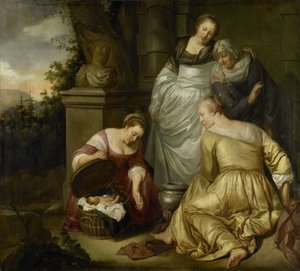 ケクロプスの娘たちがエリクトニウスを発見 作： Hendrick Heerschop