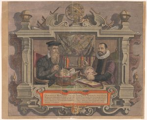 Jodocus Hondius と Gerard Mercator の肖像 作： ヘンドリック・ホンディウス（拒否された帰属）