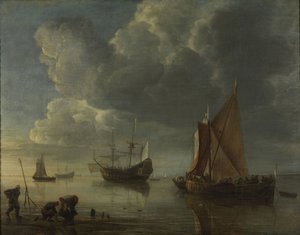 穏やかな海、1655年～1657年 作： Hendrick Jacobsz. Dubbels
