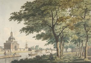 プランタージュから見たアムステルダムのマウダーポールト、1771年。