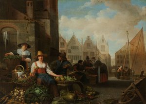 野菜市場 作： Hendrick Martensz. Sorgh