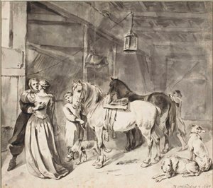 1678年、女性に別れを告げる騎士団 作： Hendrick Verschuring