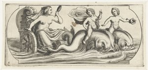 戦車に乗ったアンフィトリテ Nouveau Livre des Dieux et Deeßes De la Marine Bouckje of Sea Gods and Goddesses (シリーズ タイトル) 作： Hendrick de Keyser (I)