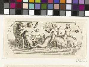戦車に乗ったアンフィトリテ Nouveau Livre des Dieux et Deeßes De la Marine Bouckje of Sea Gods and Goddesses (シリーズ タイトル) 作： Hendrick de Keyser (I)