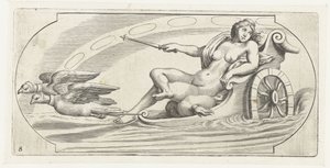 タイム チャリオットに乗ったオーロラ Nouveau Livre des Dieux et Deeßes De la Marine Bouckje of Sea Gods and Goddesses (シリーズ タイトル) 作： Hendrick de Keyser (I)
