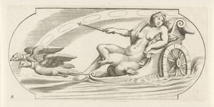 タイム チャリオットに乗ったオーロラ Nouveau Livre des Dieux et Deeßes De la Marine Bouckje of Sea Gods and Goddesses (シリーズ タイトル) 作： Hendrick de Keyser (I)