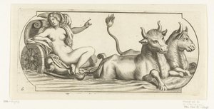 戦車に乗ったヨーロッパ Nouveau Livre des Dieux et Deeßes De la Marine Bouckje of Sea Gods and Goddesses (シリーズ タイトル) 作： Hendrick de Keyser (I)