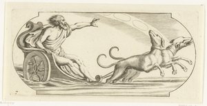 戦車に乗った火星 Nouveau Livre des Dieux et Deeßes De la Marine Bouckje of Sea Gods and Goddesses (シリーズ タイトル) 作： Hendrick de Keyser (I)