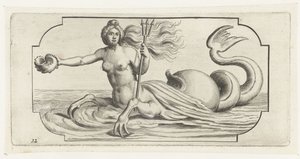 ネプチューンのトライデントを持つ女性像 Nouveau Livre des Dieux et Deeßes De la Marine Bouckje of Sea Gods and Goddesses (シリーズ タイトル)
