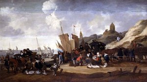 シェベリンゲン付近の海岸の様子 作： Hendrick de Meyer