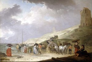1787年にスケベニンゲンのビーチで優雅な会社 作： Hendrick de Meyer