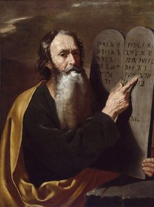 ヘンドリック・ファン(1607-1656)が描いたモーゼとソマー(ソメレン)。油彩・キャンバス、サイズ：94x73、1638年頃、個人蔵