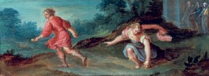 アタランタと黄金のリンゴ、c1619。 作： Hendrick van Balen