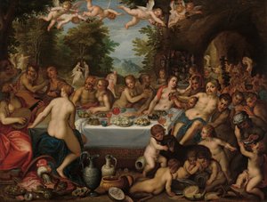 神々の饗宴 – バッカスとアリアドネの結婚式 (コピー後) 作： Hendrick van Balen der Ältere