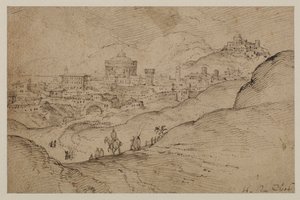 16世紀の町を望む風景 作： Hendrick van Cleve