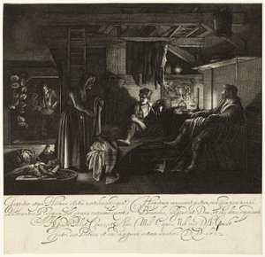 フィレモンとバウシスのハウスに木星と水星 作： Hendrick von Goudt